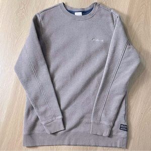 Men’s Columbia wool fleece lined crewneck (tan color)